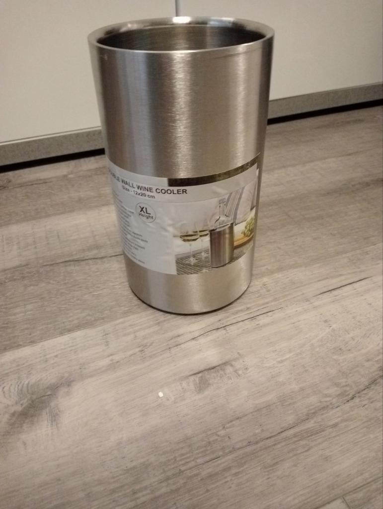 XL Dubbelwandige Wijnkoeler RVS, Ophalen of Verzenden, Nieuw
