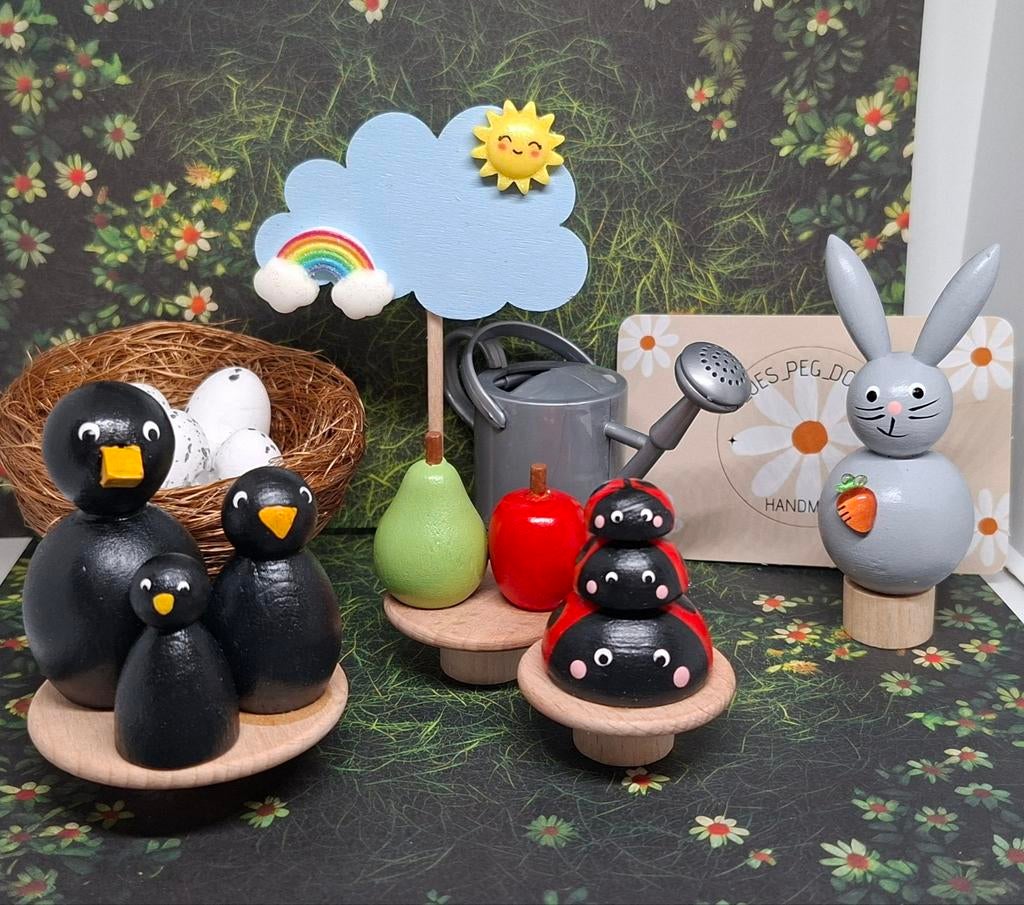 Jaarring stekers   / seizoenstafel waldorf lente d, Kinderen en Baby's, Speelgoed | Houten speelgoed, Verzenden, Zo goed als nieuw