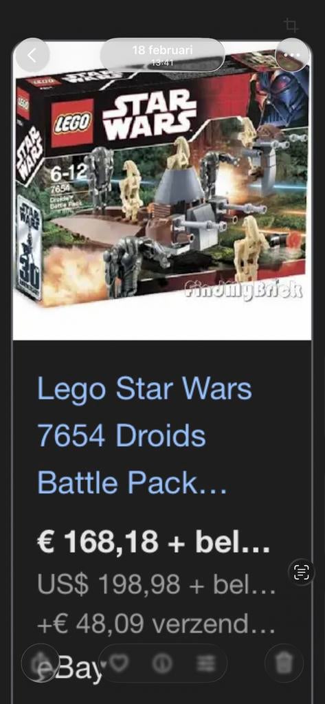 Lego Star Wars Droids Battle Pack 7654 (mist 1 droid), Ophalen of Verzenden, Zo goed als nieuw, Complete set, Lego
