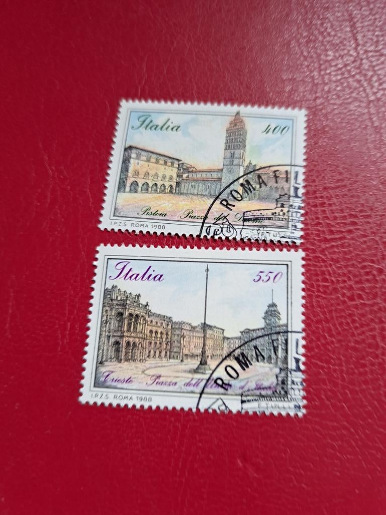 Italië postzegels 1988 - Pistoia en Trieste, Ophalen of Verzenden
