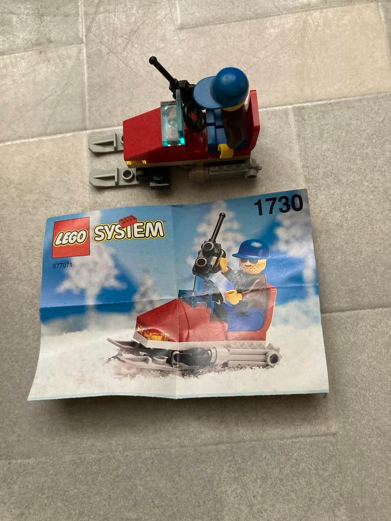 Lego System 1730 Sneeuwscooter met figuur en instructies, Ophalen of Verzenden, Zo goed als nieuw, Complete set, Lego