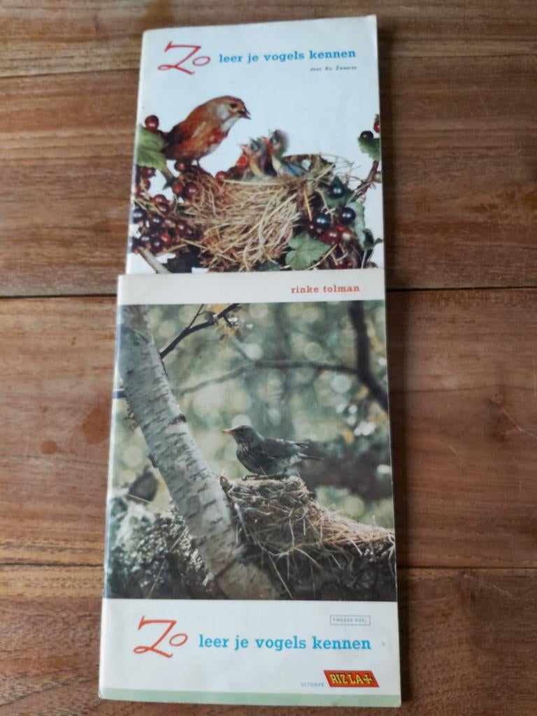 2 oude verzamelboekjes van Rizla vloei ., Ophalen, Gelezen, Vogels, Rinke Tolman