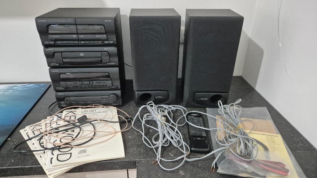 Kenwood UD-301 stereo toren incl. o.a. speakers, kabels, Ophalen, Gebruikt, Tuner of Radio, Overige merken