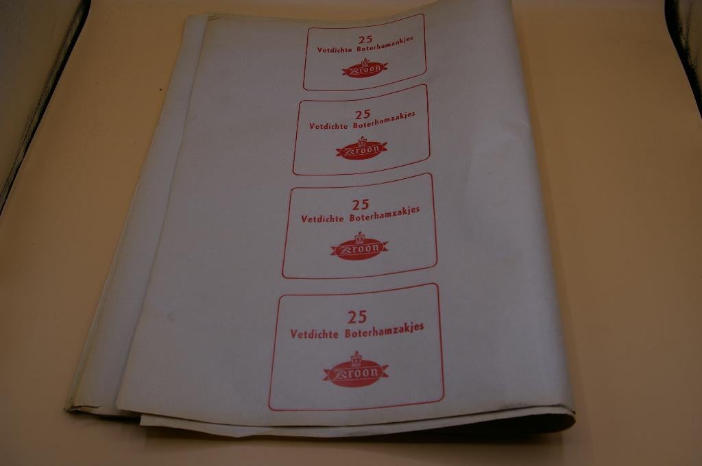 Antiek inpakpapier Vetdichte Boterhamzakjes, Ophalen of Verzenden