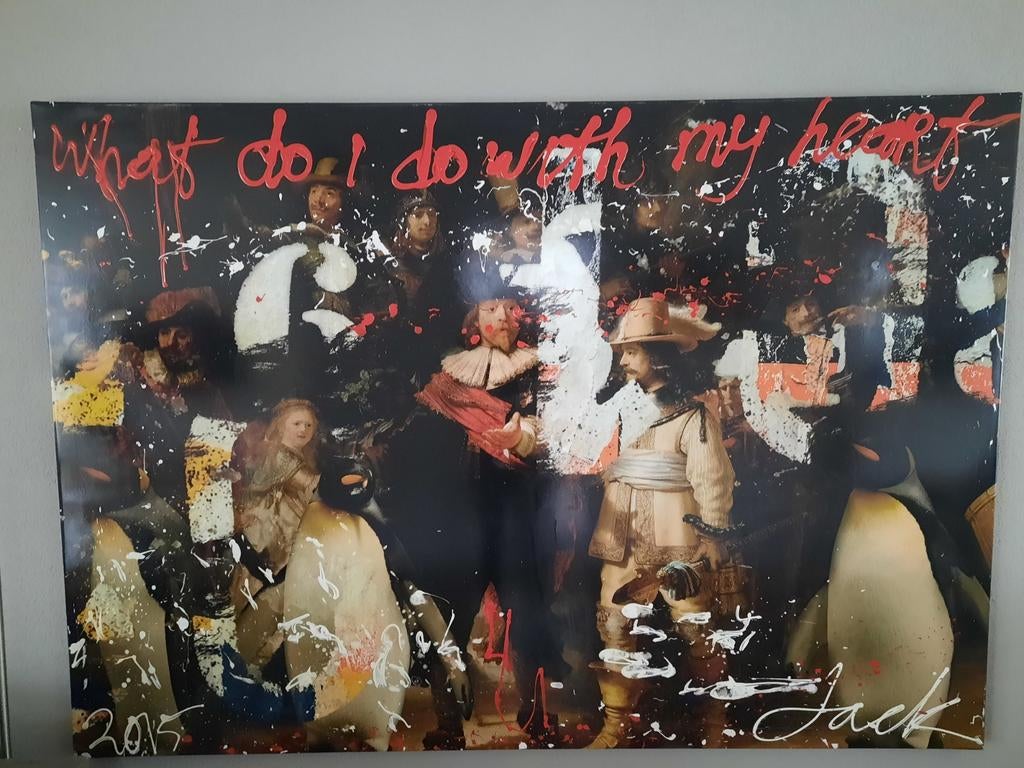 Jacks Art schilderij 'What do I do with my heart', Antiek en Kunst, Kunst | Schilderijen | Klassiek, Ophalen