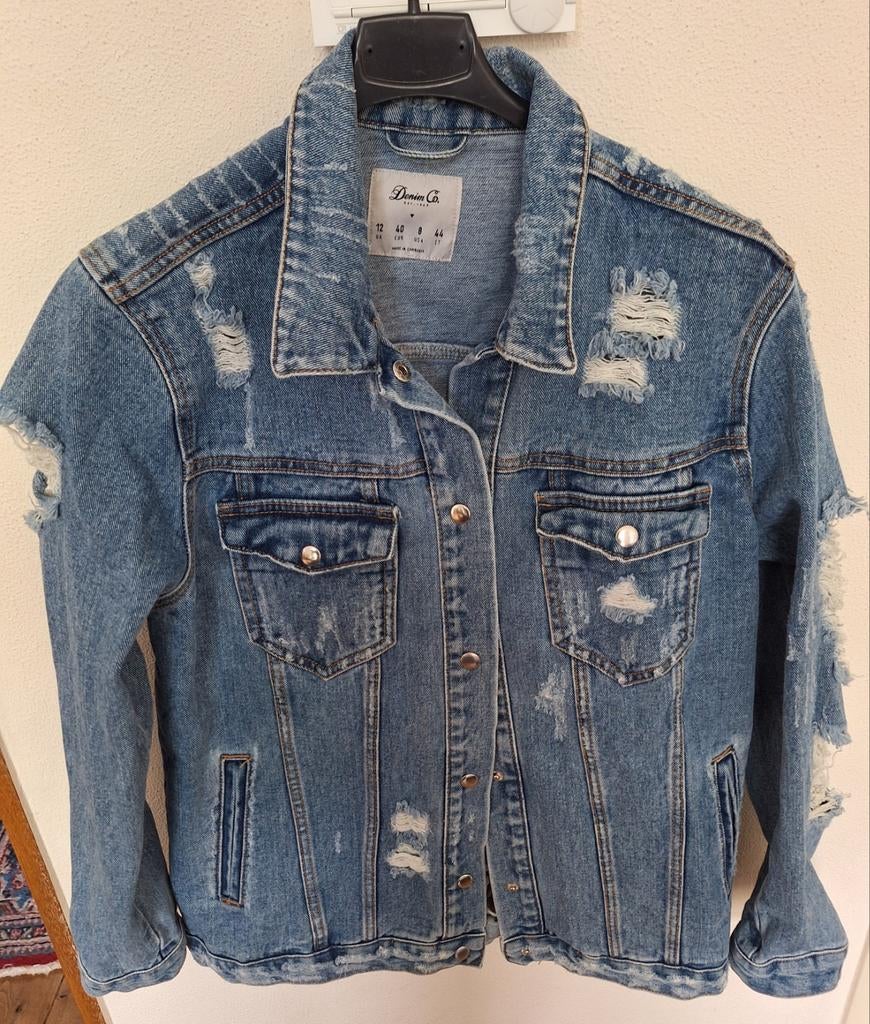 Wasted spijkerjack mt 40, Ophalen of Verzenden, Zo goed als nieuw, Maat 38/40 (M), Blauw