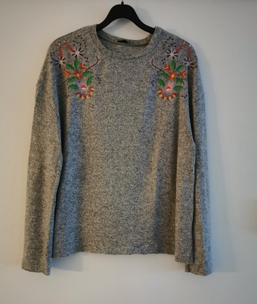 ZARA trui met borduursel mt. S/M, Verzenden, Zara, Zo goed als nieuw, Maat 36 (S)