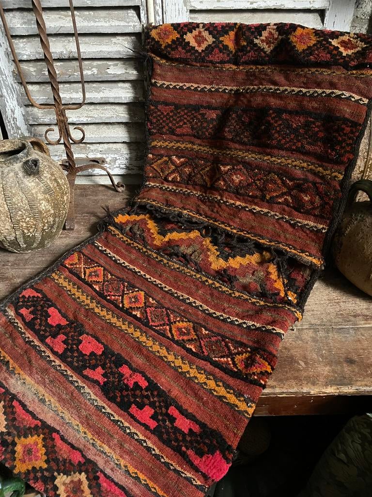 Antieke kelim kamelentas, Ophalen of Verzenden