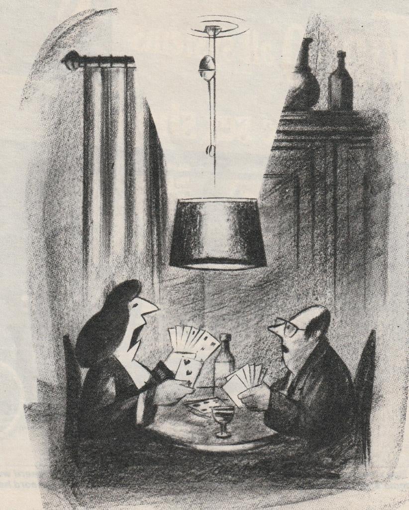 Retro reclame 1984 Philips Argenta gloeilampen bij kaartspel, Verzenden, Overige typen