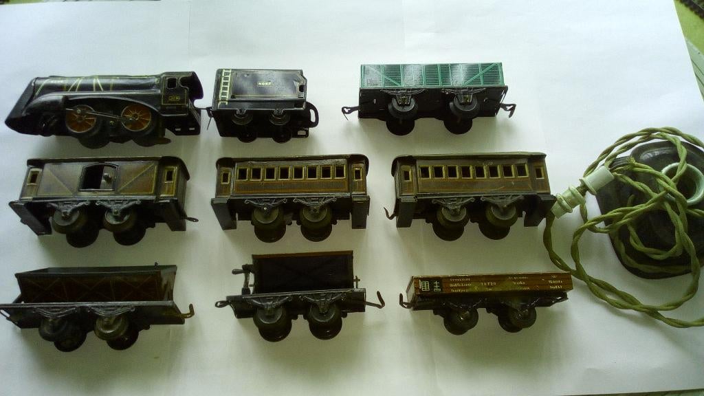 Oude elektrische trein O spoor JEP ,wagons en rails, Antiek en Kunst, Antiek | Speelgoed, Ophalen of Verzenden