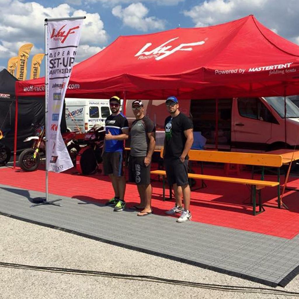 Kunststof terrastegels tent vloer ca 80m2, Ophalen of Verzenden, Gebruikt, Kunststof