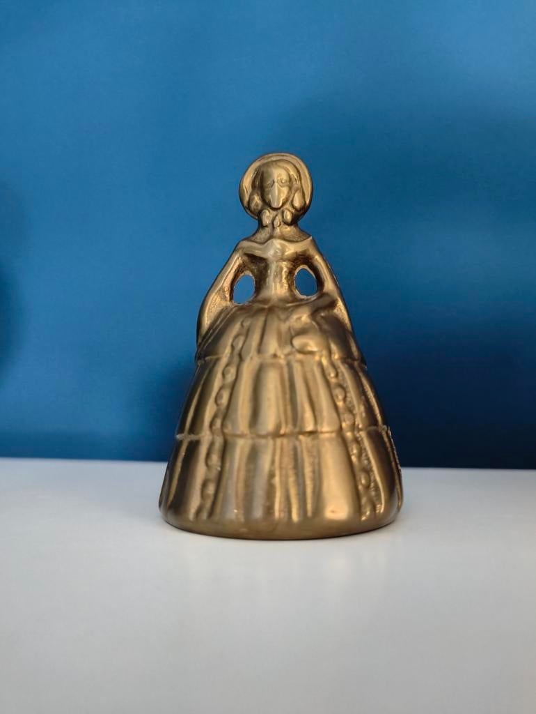 Victoriaanse dame - tafelbel messing vintage, Ophalen of Verzenden