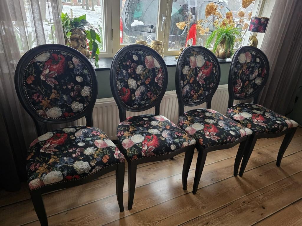 Barok Eethoek met Bloemenstof Jan devidsz, Ophalen, Gebruikt, Barok, Overige kleuren