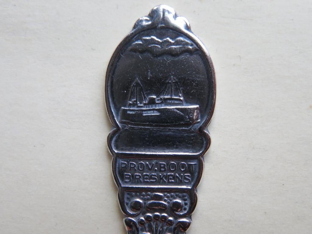 Zwaar verzilverd Sola lepeltje Veerboot Breskens Zeeland, Verzenden