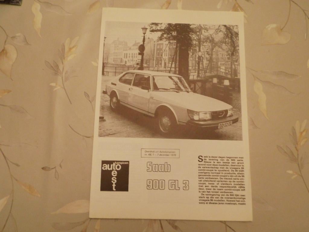 Saab 900 GL 3 test uit Autokampioen 1978, Verzenden, Zo goed als nieuw, Overige merken