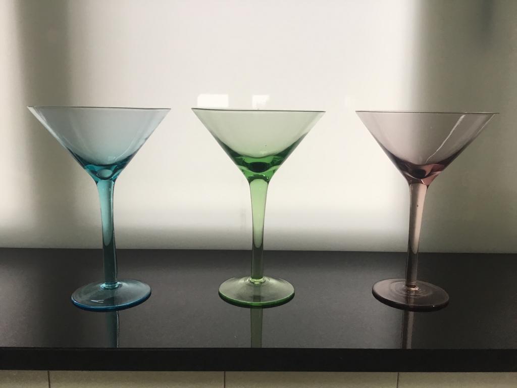 Vintage Martini Glazen Set van 3, Ophalen of Verzenden