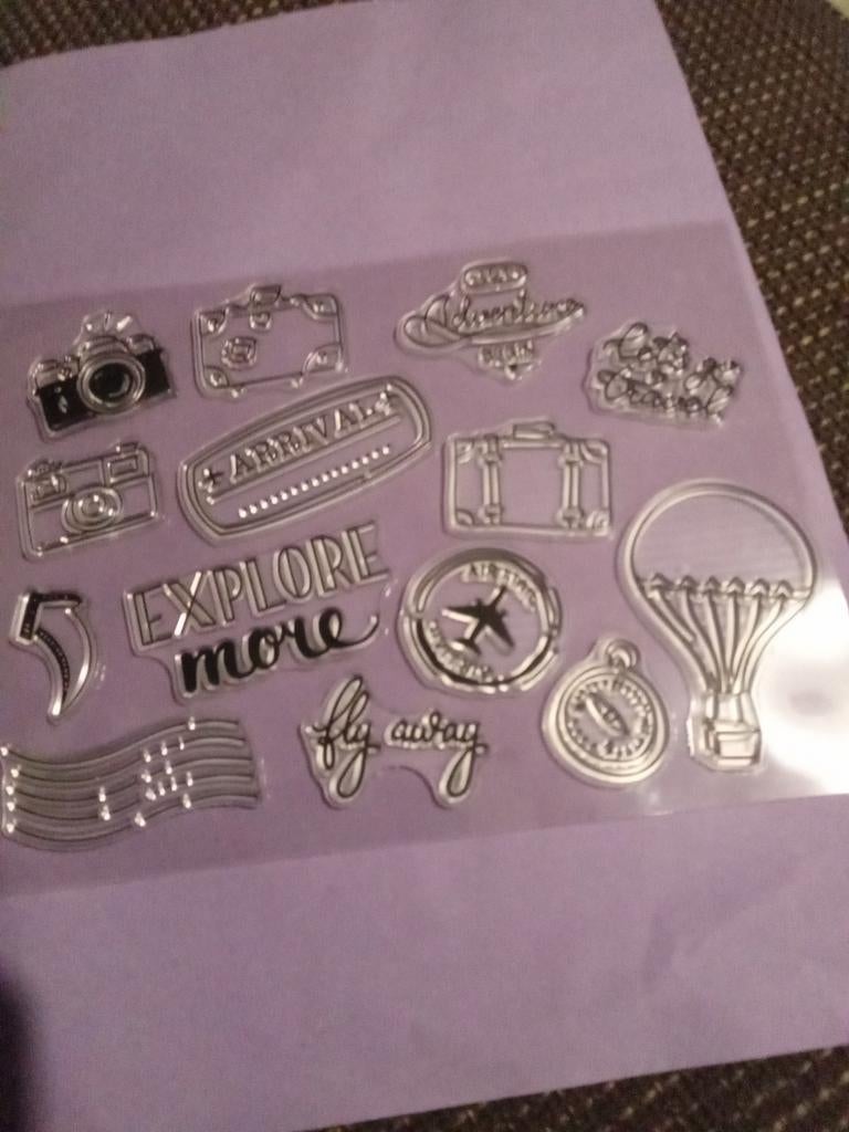 Reis Thema Clearstamps Set, Ophalen of Verzenden, Nieuw, Clearstamp