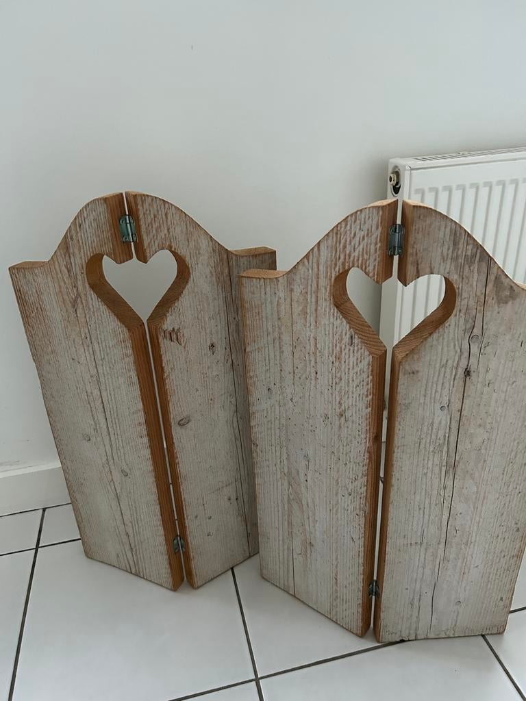 Steigerhouten Luiken met Hart - Set van Twee, Ophalen, Gebruikt