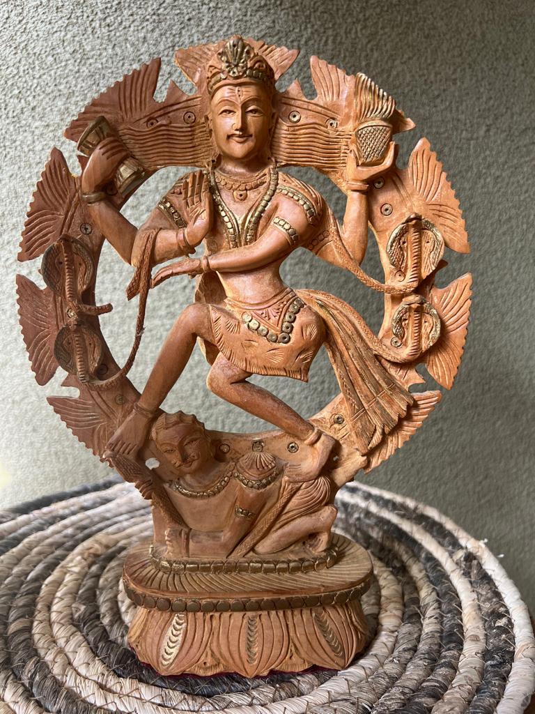 Shiva Natraj houtsnijwerk beeld indonesie Nataraja, Antiek en Kunst, Kunst | Beelden en Houtsnijwerken, Ophalen of Verzenden