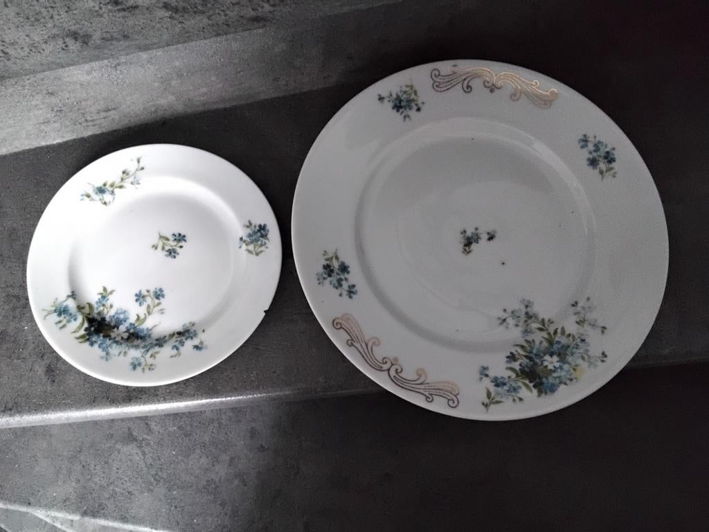 Vintage Gebaks Servies - Tsjechoslowakije, Gebruikt, Ophalen of Verzenden, Bord(en), Overige stijlen