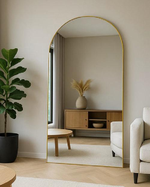 Boogspiegel   met   LED-verlichting   -   180x100cm, Ophalen, Zo goed als nieuw, Rechthoekig