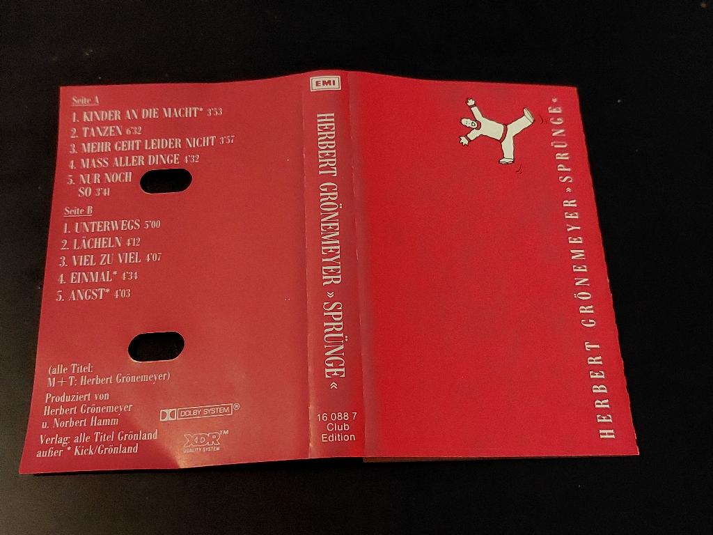 HERBERT GRÖNEMEYER - SPRÜNGE (MC), 1 bandje, Ophalen of Verzenden, Zo goed als nieuw, Origineel