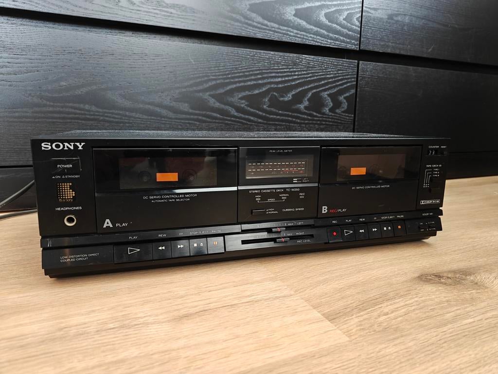 Sony TC-W250 cassettedeck, Ophalen of Verzenden, Dubbel, Sony, High speed dubbing