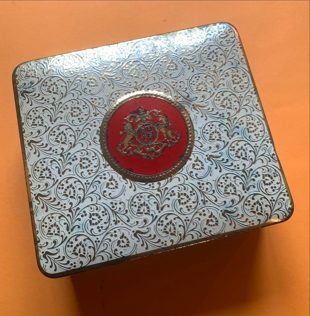 Verkade Koektrommel Blik met reliëf vierkant