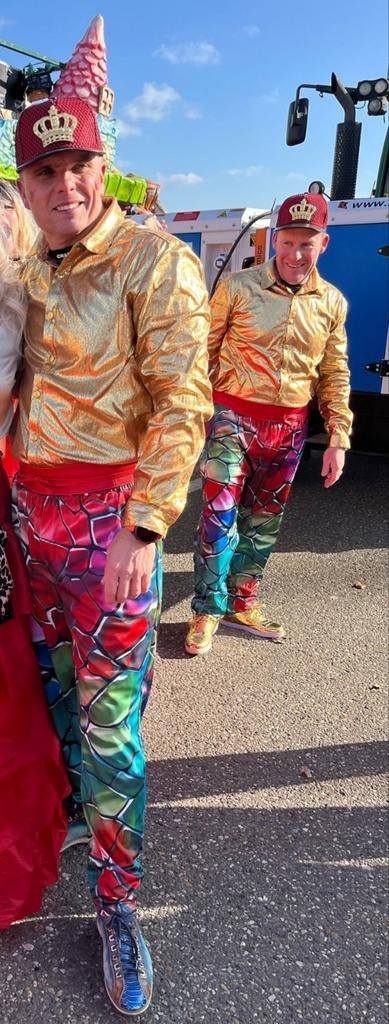 4x Heren Carnavalspak - Multicolor, Goud, Kleding | Heren, Carnaval, Nieuw, Overige maten, Ophalen of Verzenden