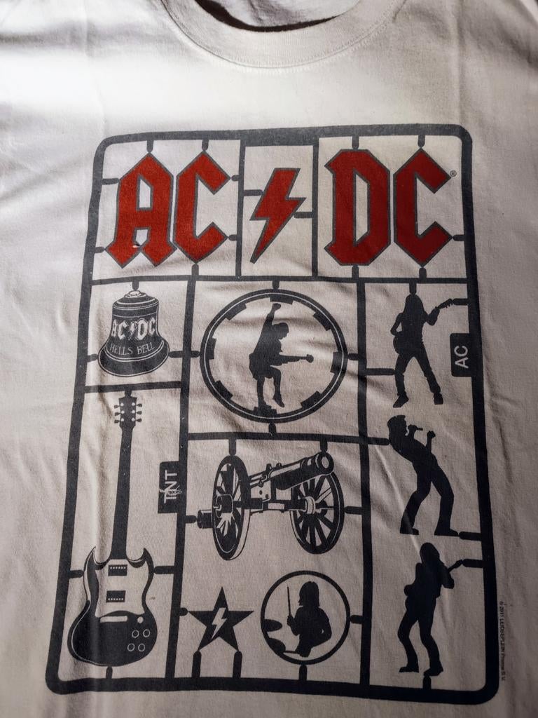 AC/DC t-shirt XL wit, Ophalen of Verzenden, Zo goed als nieuw, Maat 56/58 (XL), Wit