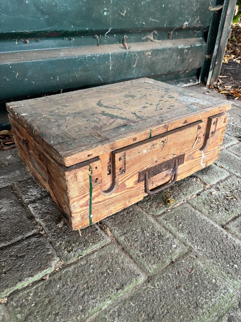 Munitie kist hout, Ophalen, Gebruikt, Minder dan 50 cm, Minder dan 50 cm