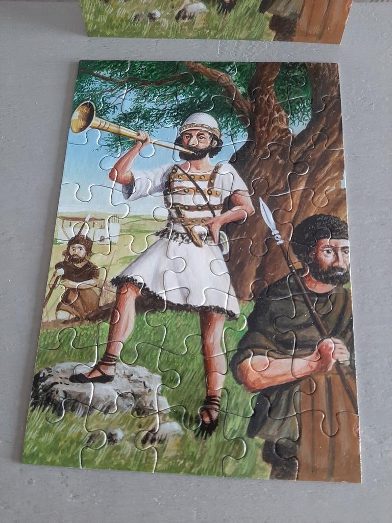 Puzzel in 40 stukjes - 14,5 x 21 Gideon blaast de bazuin., Ophalen of Verzenden, 10 tot 50 stukjes, Zo goed als nieuw, 4 tot 6 jaar