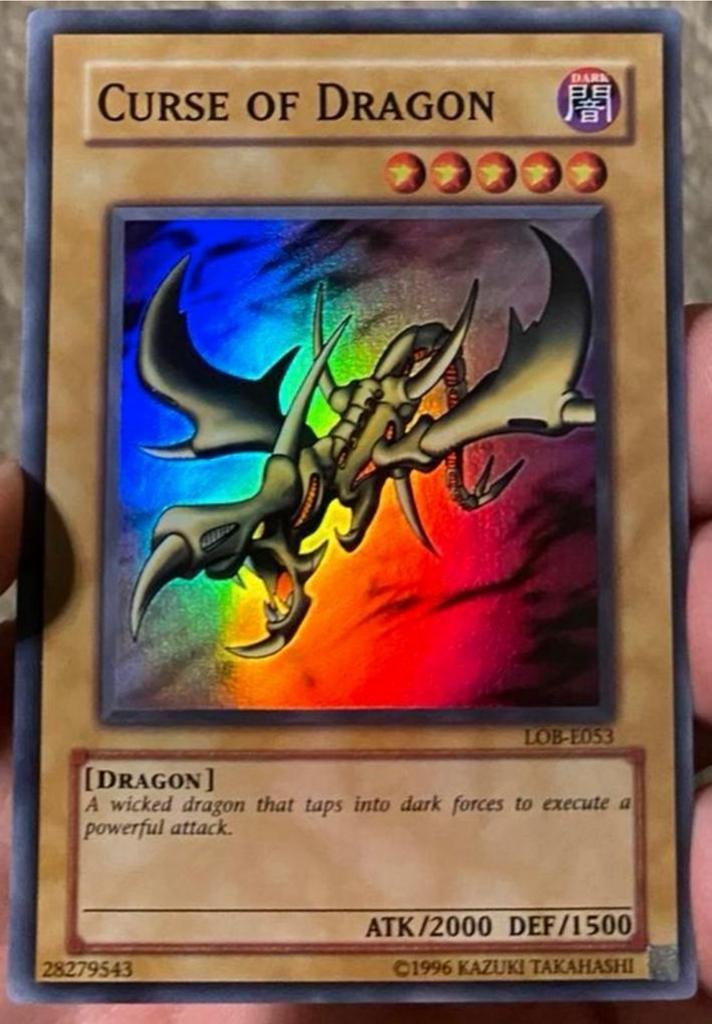Yu-Gi-Oh! Curse of Dragon LOB-E Old Print !, Hobby en Vrije tijd, Verzamelkaartspellen | Yu-gi-Oh!, Verzenden, Zo goed als nieuw