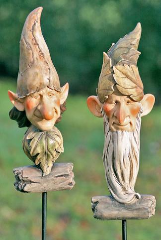 Mooie Kabouter, tuinkabouter, bosman, trol op tuinsteker, Tuin en Terras, Ophalen of Verzenden, Nieuw, Kunststof, Tuinkabouter