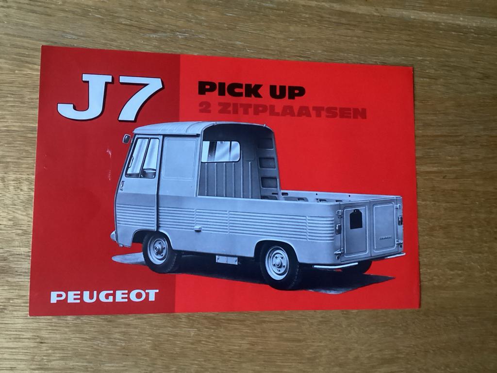 Peugeot J7 Pick Up Leaflet 1969, Ophalen of Verzenden, Peugeot