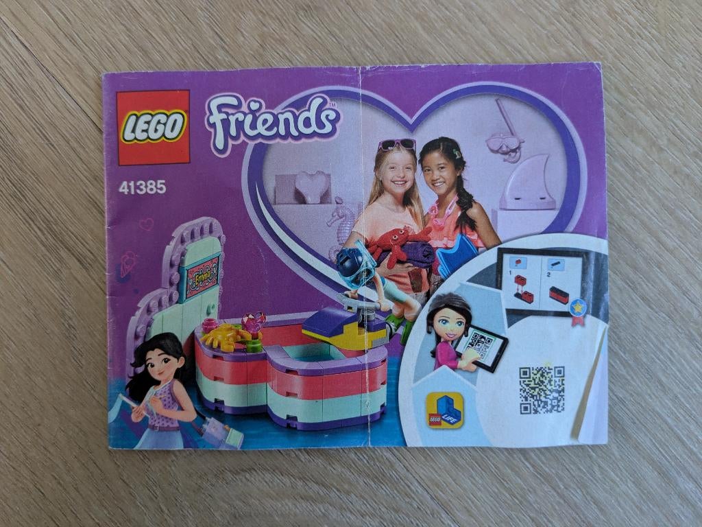 Lego Friends 41385 Emma's hartvormige Zomerdoos, Ophalen of Verzenden, Zo goed als nieuw, Complete set, Lego