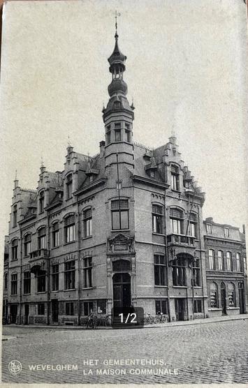 Ansichtkaart Wevelgem Belgie, Verzamelen, Ophalen of Verzenden, Voor 1920, Gelopen