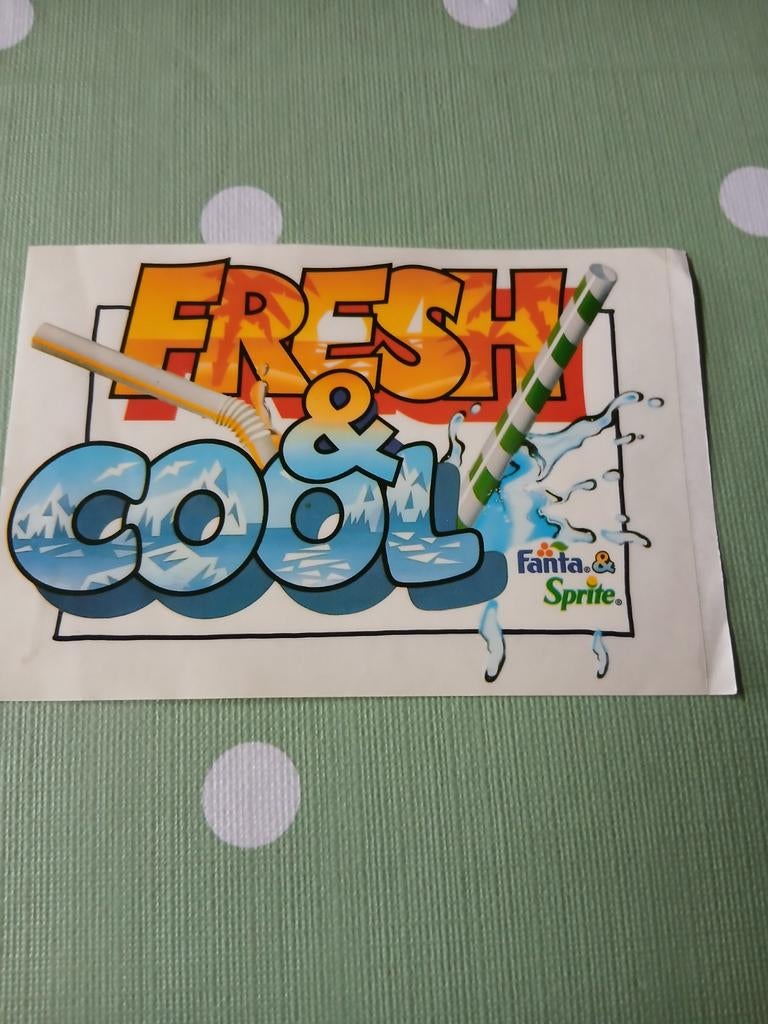 Vintage Fanta Sticker, Ophalen of Verzenden, Gebruikt, Merk