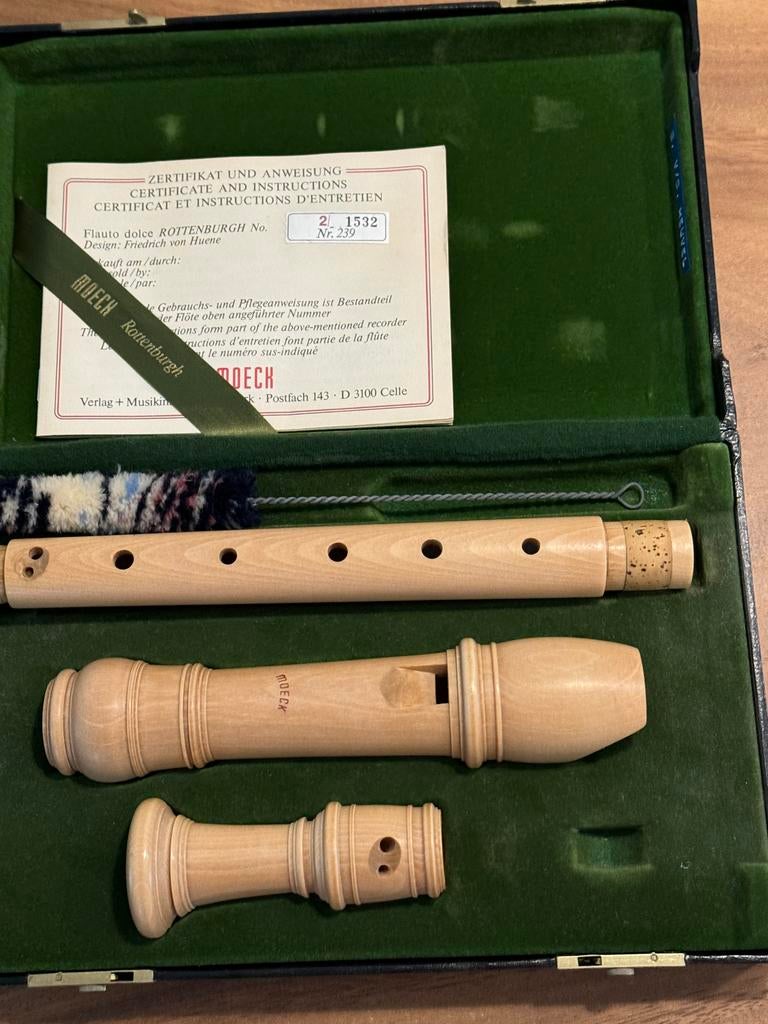 Moeck Rottenburgh Blokfluit - Alt No. 239, Ophalen, Gebruikt, Alt, Met koffer, hoes of etui