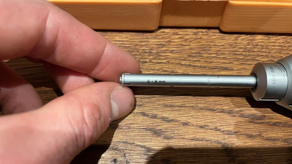 Mitutoyo 368-911 3-Punts met Telwerk 6-12 Binnenschroefmaten, -, Ophalen of Verzenden, Zo goed als nieuw, Mitutoyo