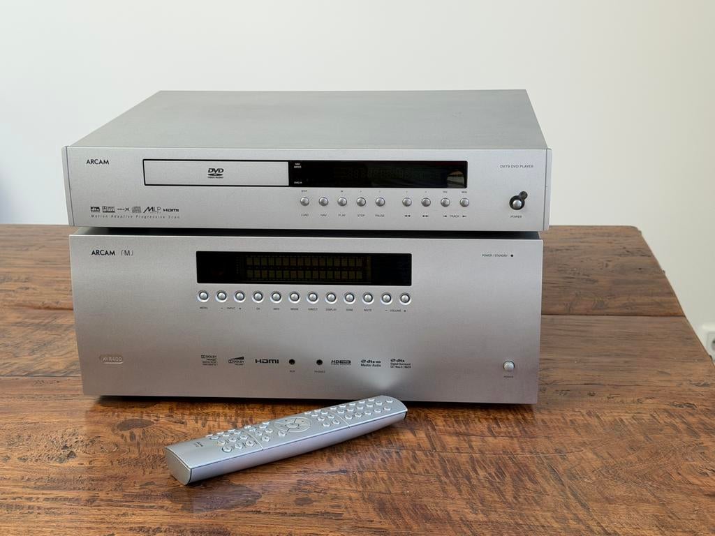 Arcam AVR 400 receiver en Arcam DV79 dvd-speler, Gebruikt, 60 tot 120 watt, Ophalen, Overige merken