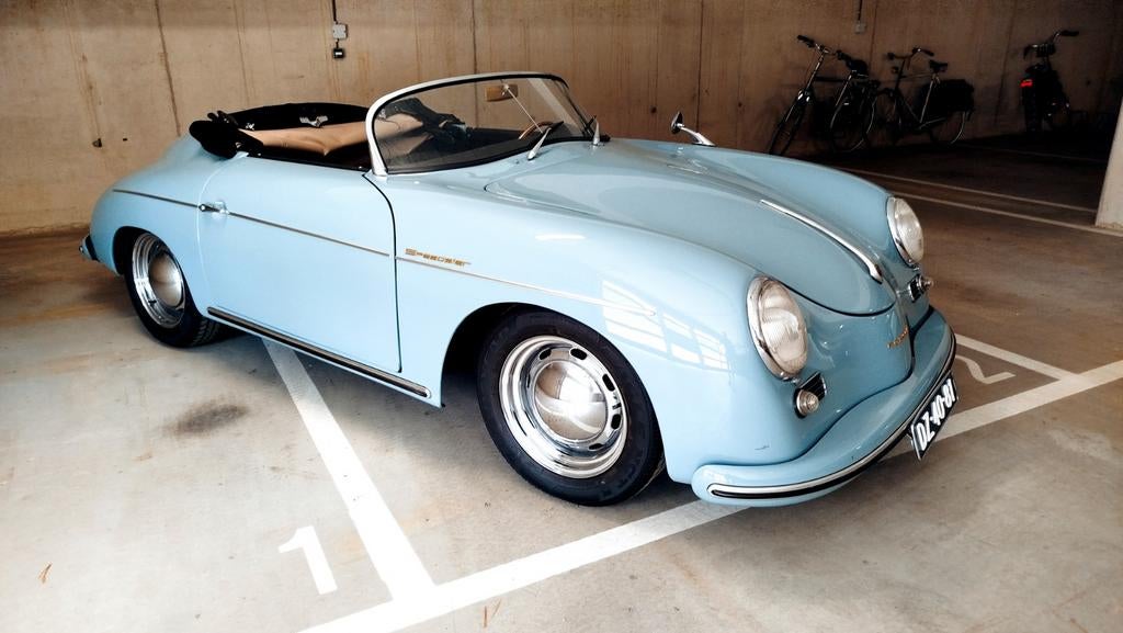 ✅  Vw 356 speedster (Porsche tribute) taxatie: 51.000euro, Auto's, Achterwielaandrijving, Zwart, Cabriolet, Leder
