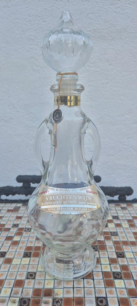 Jenever fles karaf Woldering & Idema Groningen jaren 60, Ophalen of Verzenden