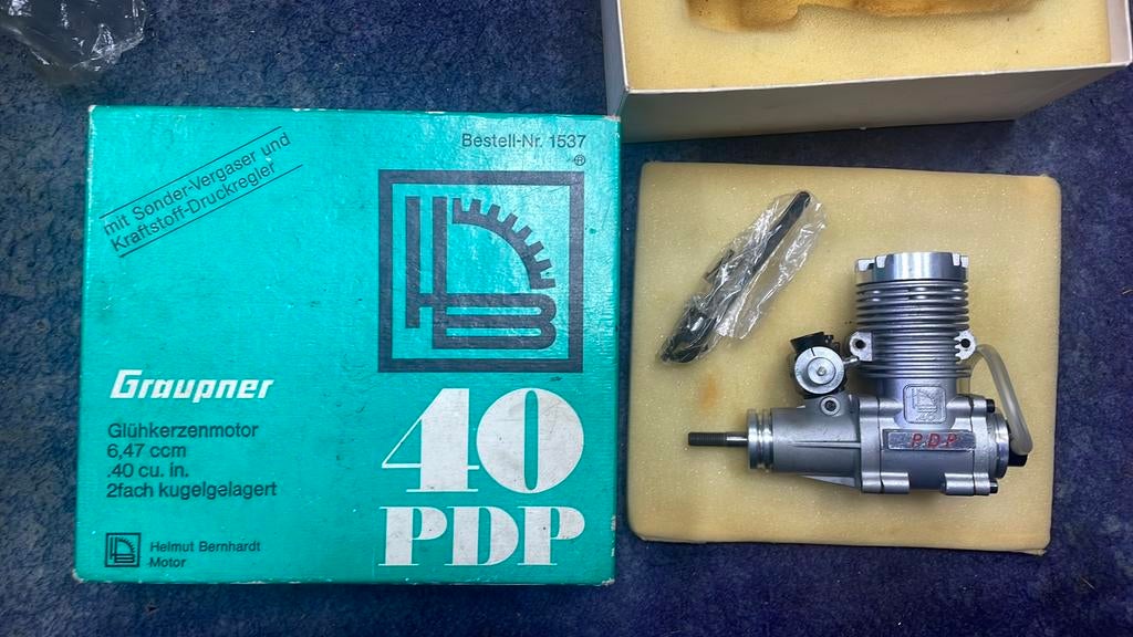 Graupner 40 PDP Glühkerzenmotor - Nieuw, Ophalen of Verzenden, Nieuw, Nitro