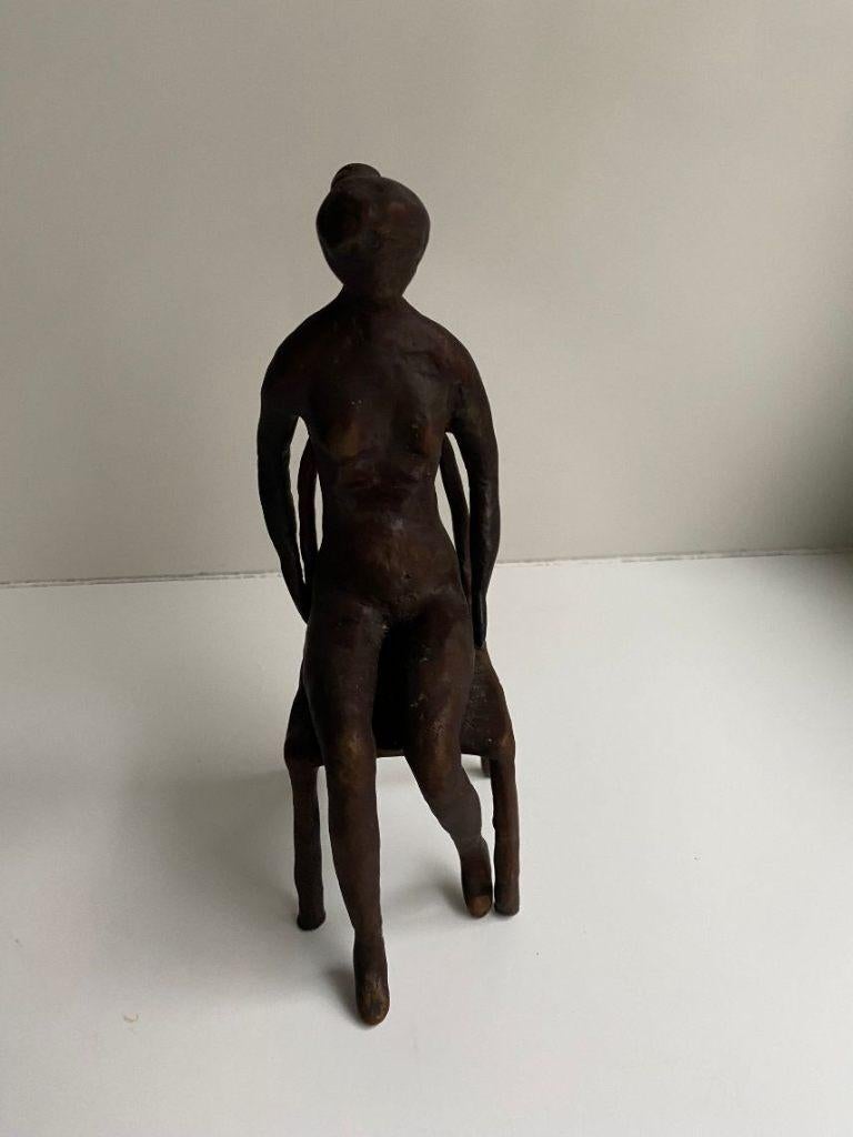 bronzen beeld Madame Chaise, Antiek en Kunst, Antiek | Koper en Brons, Ophalen of Verzenden