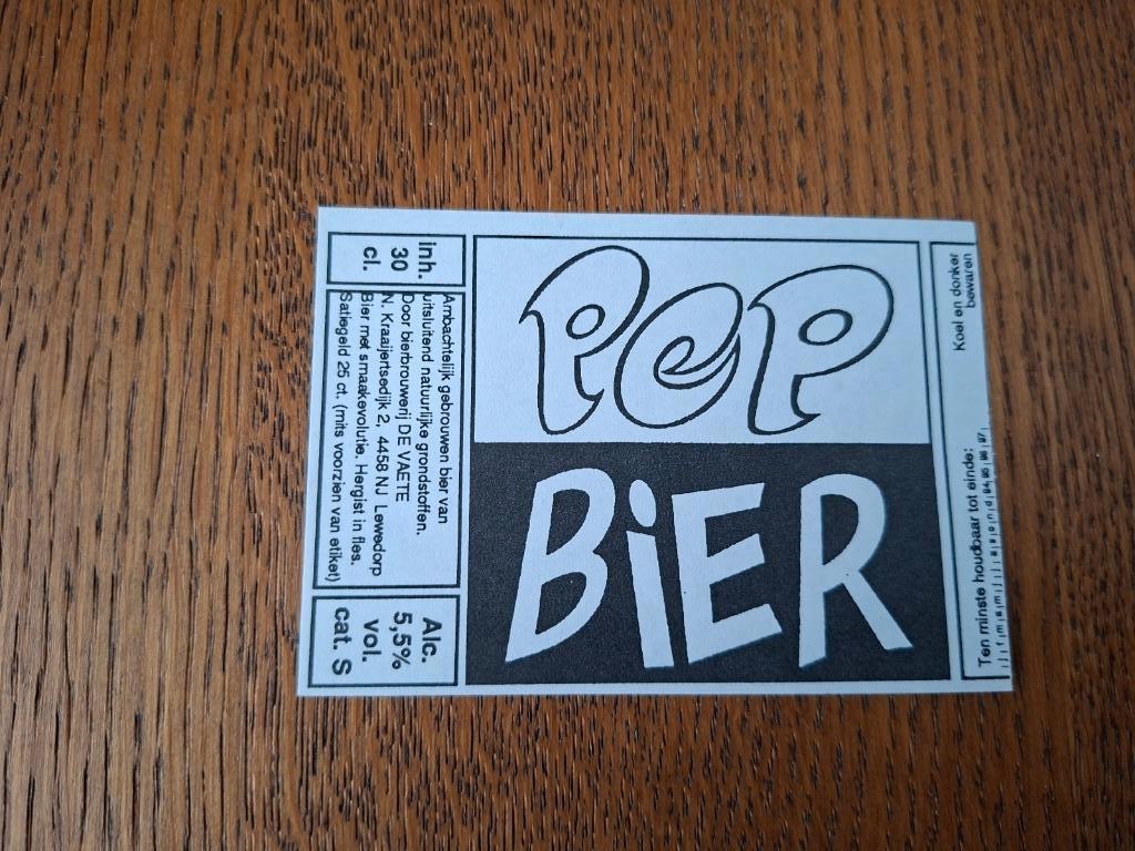 Bier etiket Pep bier, ongebruikt, Verzamelen, Biermerken, Ophalen of Verzenden, Nieuw, Overige typen, Overige merken