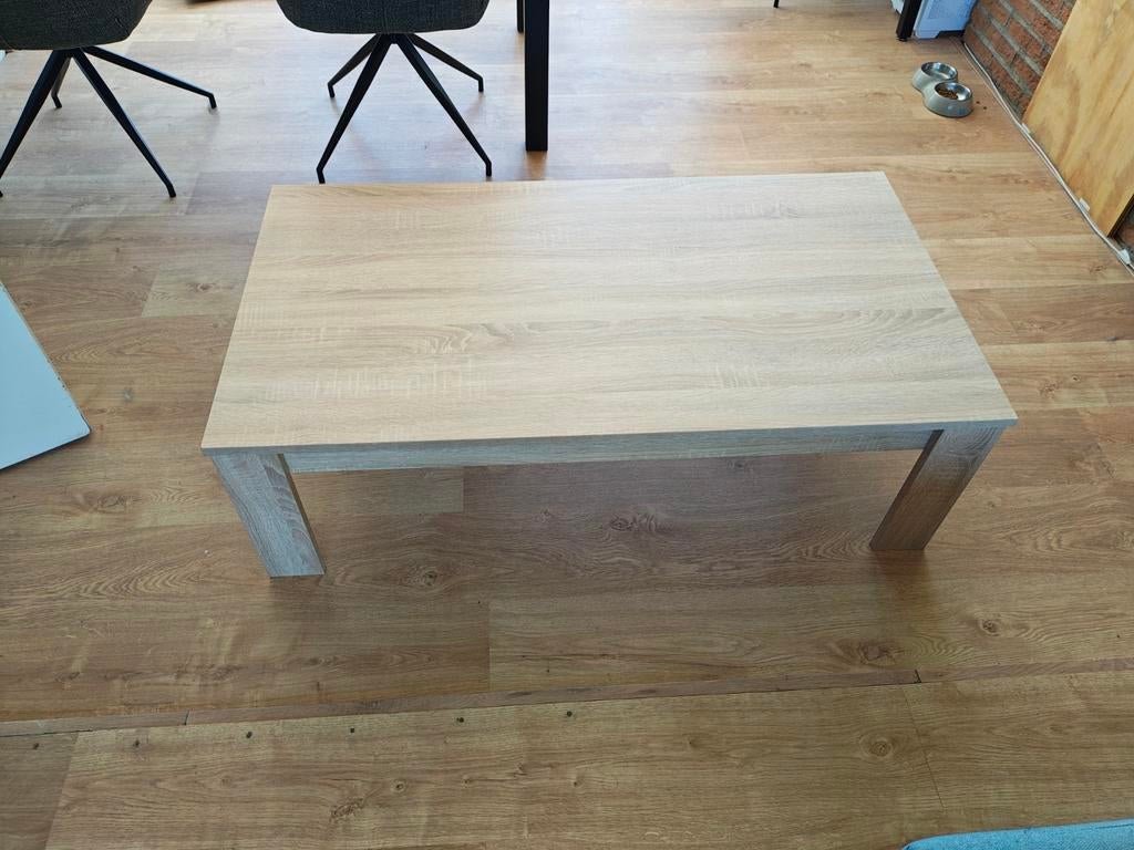 Salontafel beige/ licht hout 65x120 nieuw rechthoekig, 100 tot 150 cm, Nieuw, Minder dan 50 cm, Modern/ country soft beige