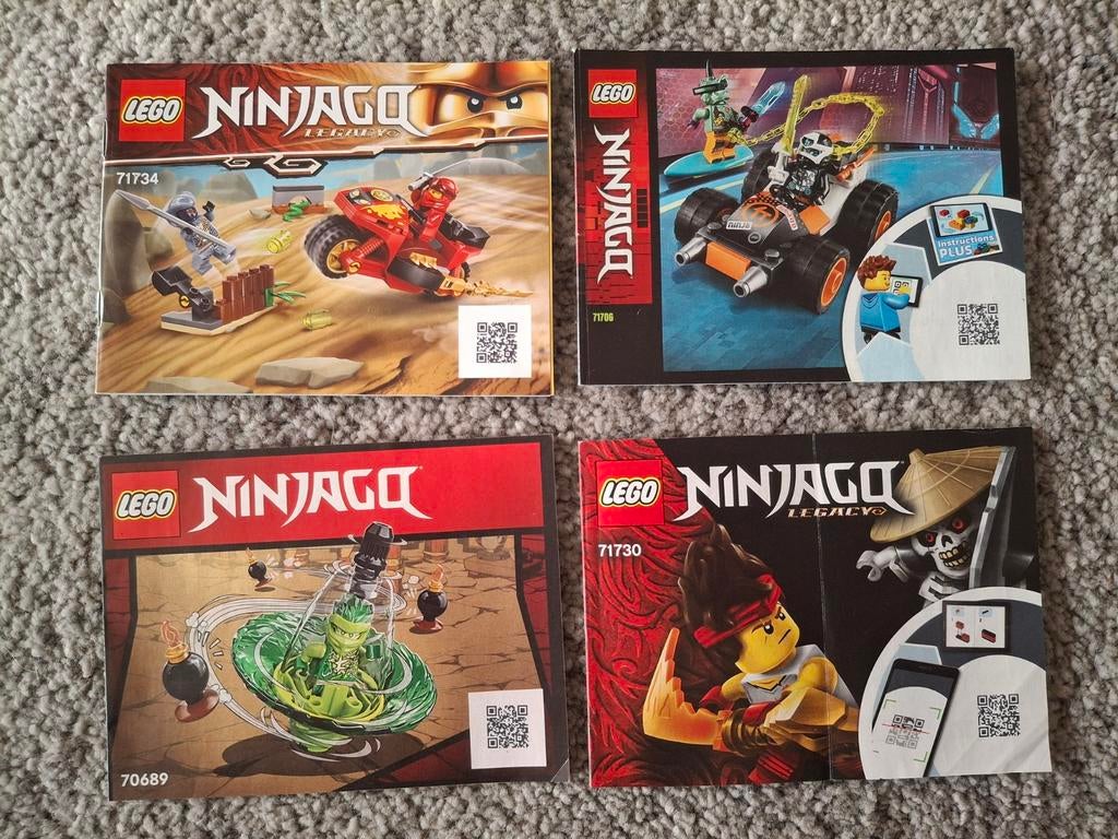 Lego Ninjago instructieboekjes 71734, 70689, 71706, 71730, Hobby en Vrije tijd, Knutselen, Zo goed als nieuw, Ophalen of Verzenden
