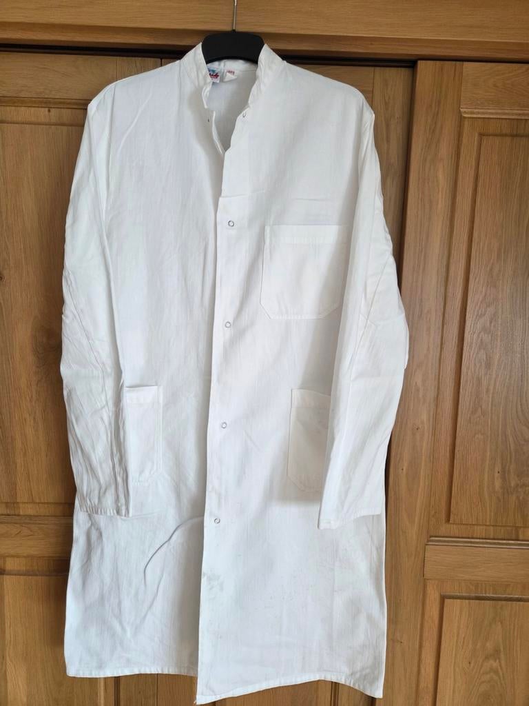 Witte doktersjas, Kleding | Heren, Carnavalskleding en Feestkleding, Gedragen, Maat 48/50 (M), Ophalen of Verzenden