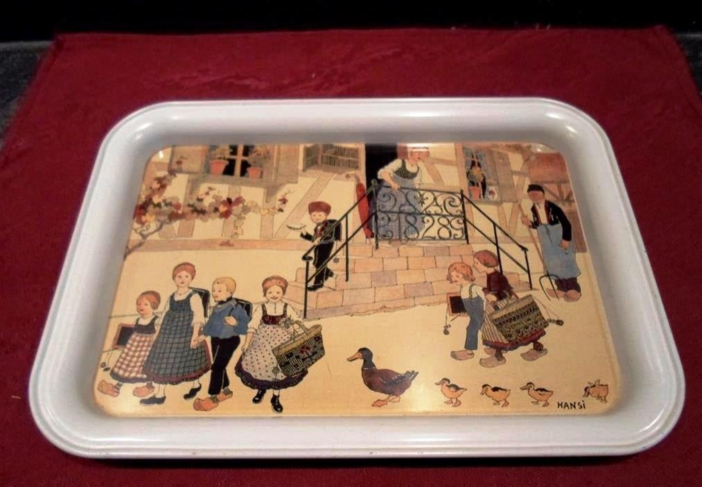 Oud blikken Frans Dienblad. Hansi., Ophalen of Verzenden, Zo goed als nieuw